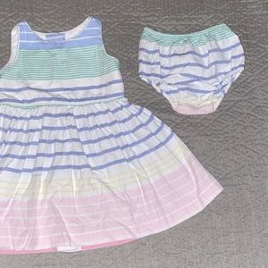 Ralph Lauren baby girl linen pastel dress